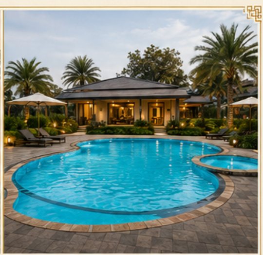 Swimming pool beside the club house